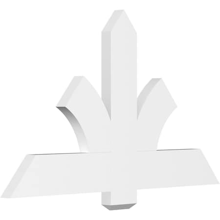 Ekena Millwork Redmond Architectural Grade PVC Gable Bracket, 48"W x 28"H x 2"D x 6"F, 14/12 Pitch GBP048X28X0206RED00